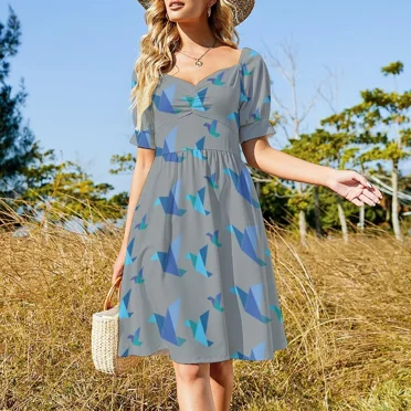Bluebirds Sleeveless Dress festival outfit women luxury evening dresses for women 2024