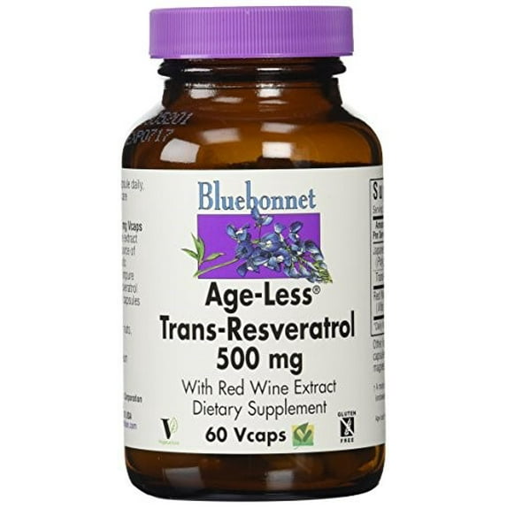 Bluebonnet Age-Less Trans-Resveratrol 500 Mg, 60 Ct