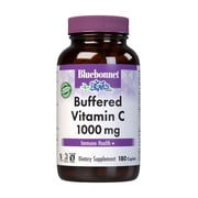 Bluebonnet Buffered Vitamin C 1000mg with Calcium Ascorbate for Immune Health*, 180 Caps