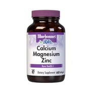 Bluebonnet Calcium Magnesium Zinc Plus Vitamin D3 For Strong Healthy Bones*, 60 Softgels