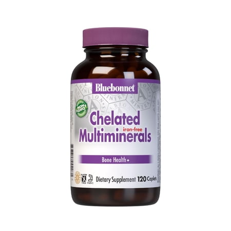 Bluebonnet High Potency Albion Chelated Multiminerals (Iron-Free), 120 Caps