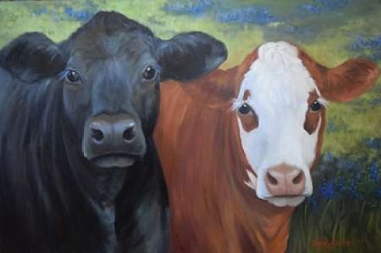 Bluebonnet Duo Canvas Art - Cheri Wollenberg (24 x 36)
