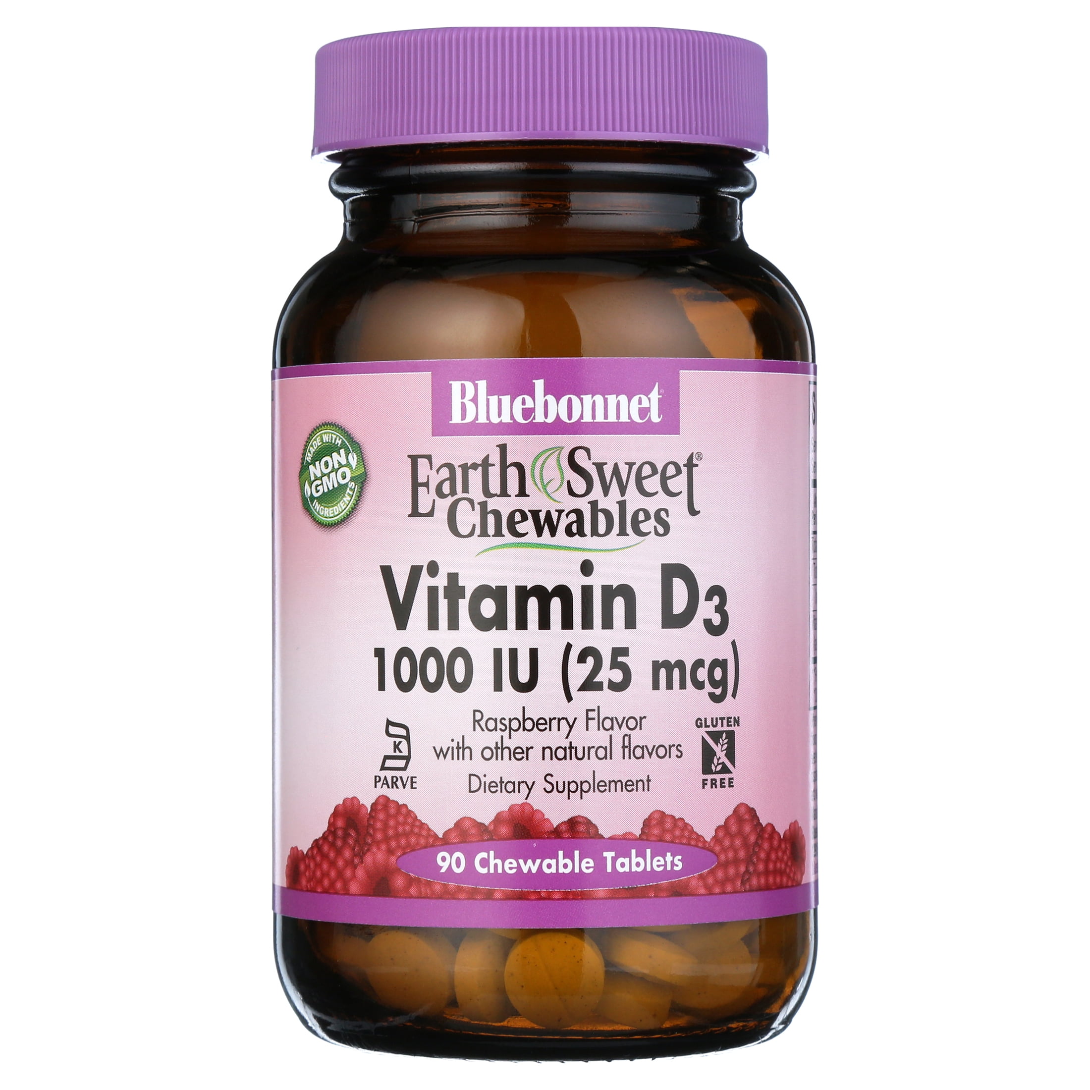 Earthsweet Chewables Vitamin D3 25 Mcg (1000 IU) Raspberry