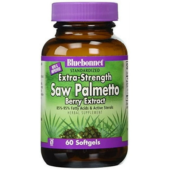 Bluebonnet Extra-Strength Standardized Saw Palmetto Berry Extract, 60 Ct