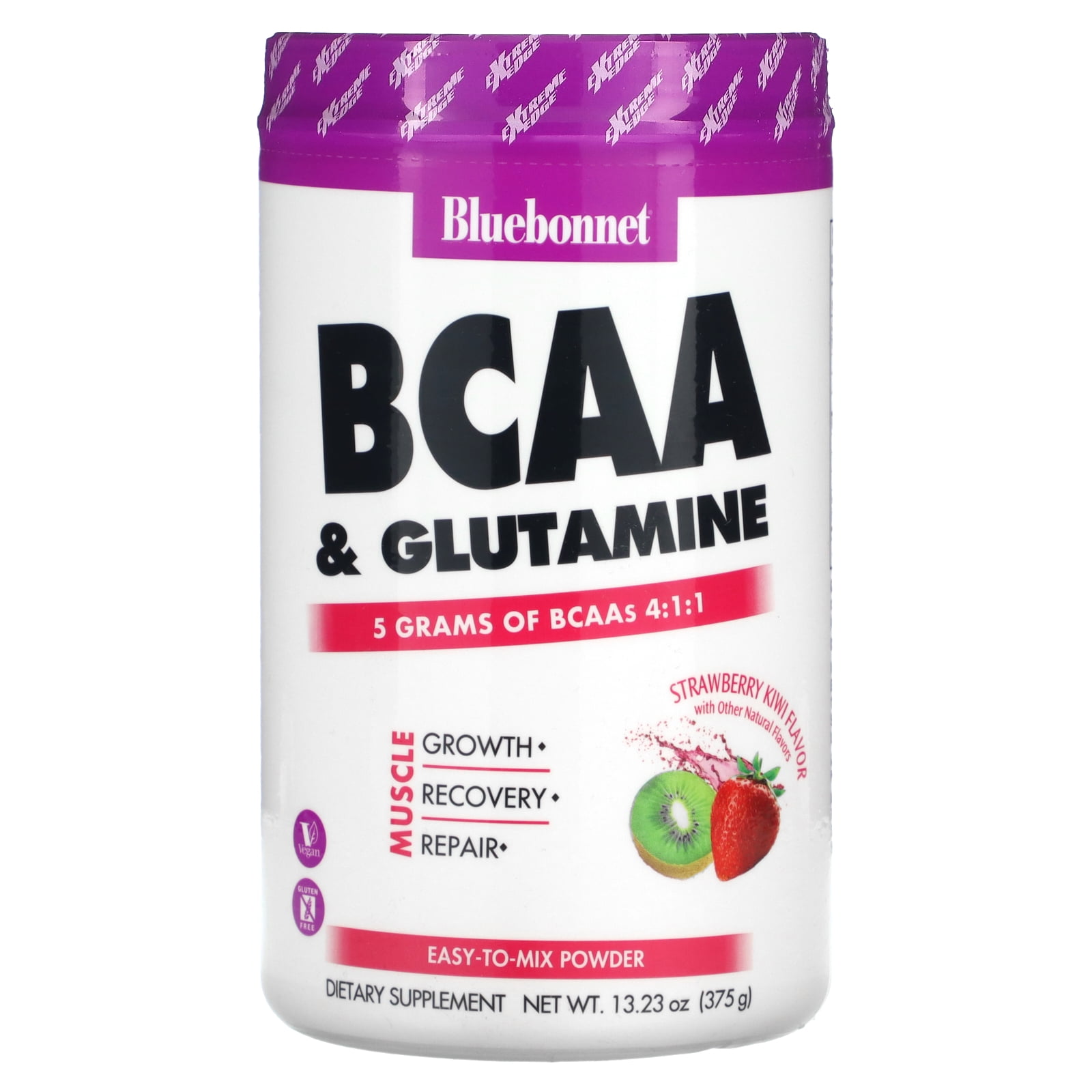 Bluebonnet Extreme Edge BCAA + Glutamine Strawberry Kiwi