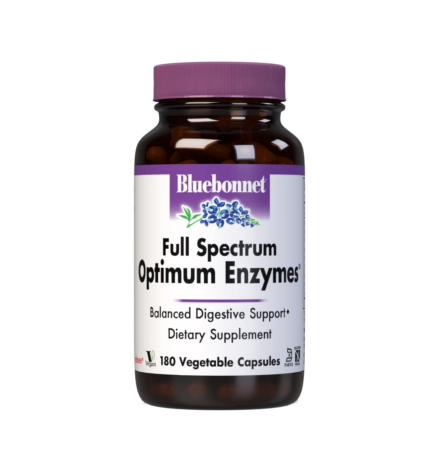 Bluebonnet Nutrition Full Spectrum Optimum Enzymes Vegetarian Capsules, 180 Count