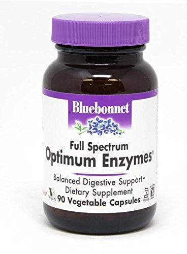 Bluebonnet Nutrition Full Spectrum Optimum Enzymes Vegetarian Capsules, 90 Count