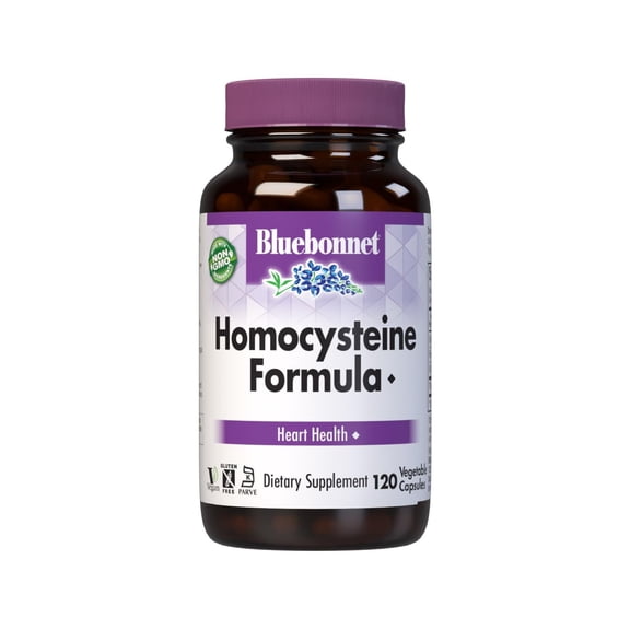 Bluebonnet Nutrition Homocysteine Formula Supplement, Heart Health*, 120 Count
