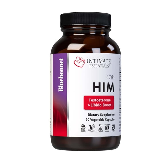 Bluebonnet Intimate Essentials for Him, Testosterone & Libido Boost* - 15 Servings