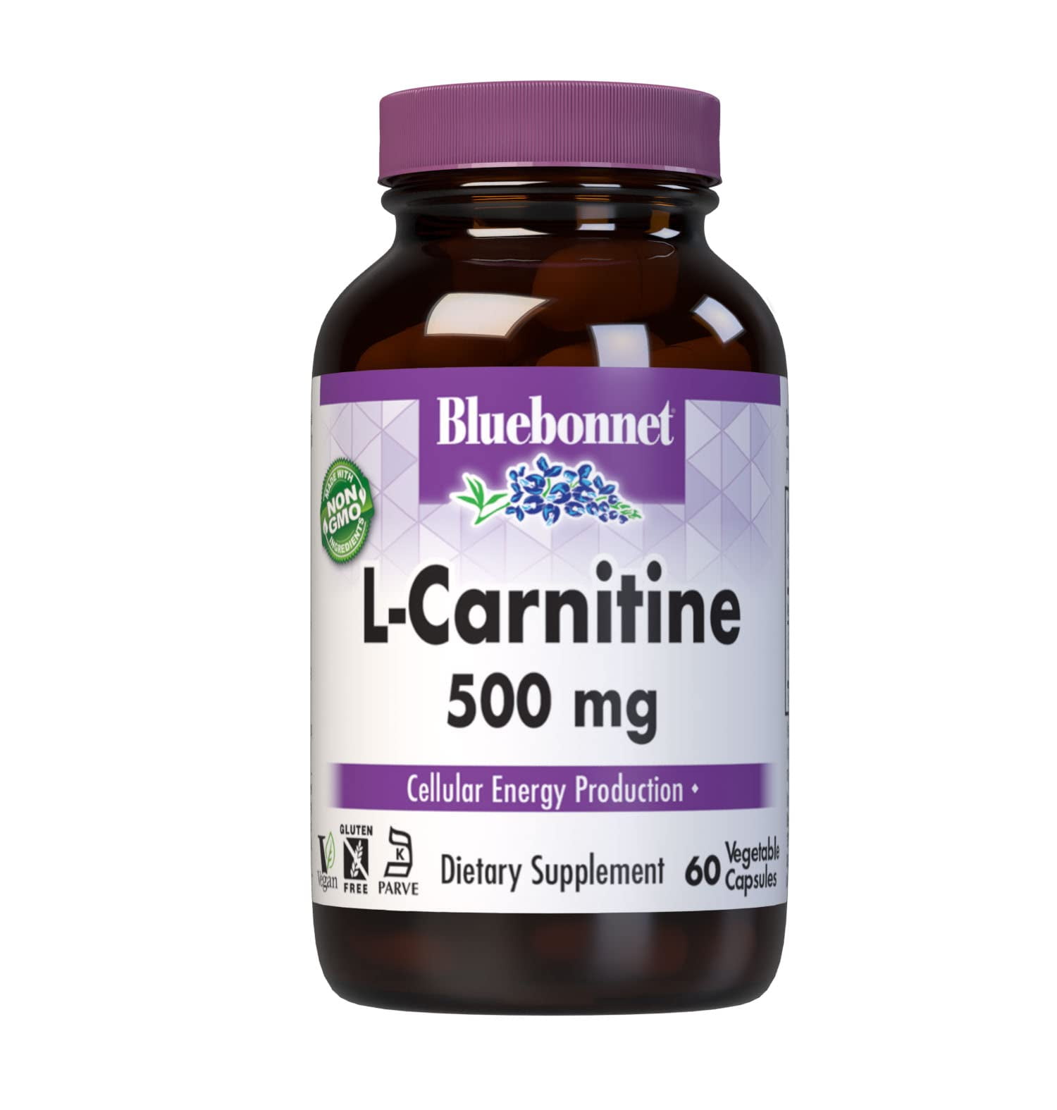 Bluebonnet Nutrition L-Carnitine 500mg Vitamin Capsules, 60 Count