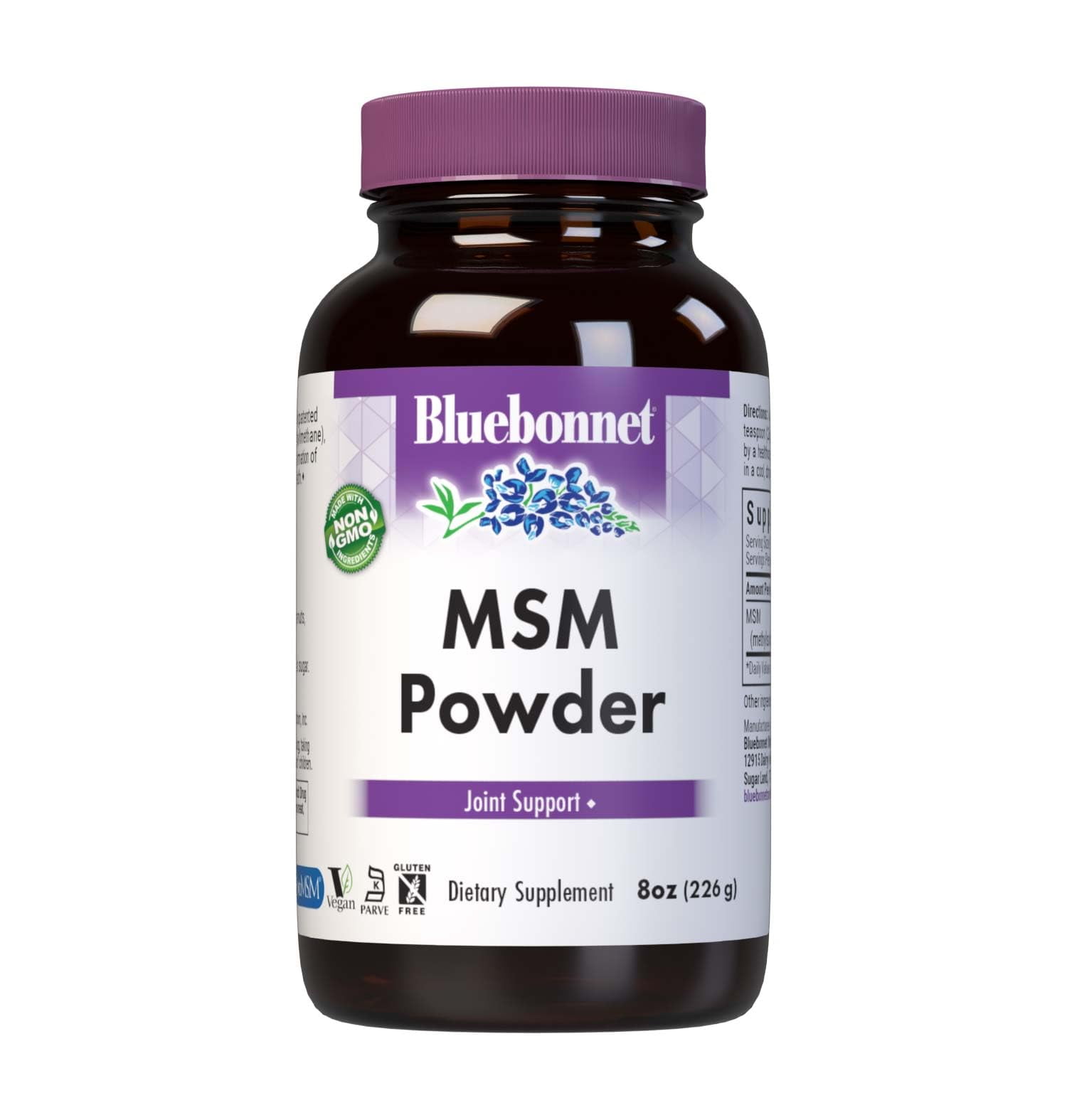 Bluebonnet Nutrition MSM Powder 2600mg, Joint Support*, 8 Ounces