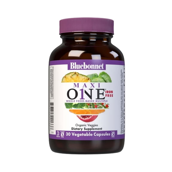 Bluebonnet Nutrition Maxi One Whole Food Multiple, Enzymes, Energy, Vitality, 30 Count