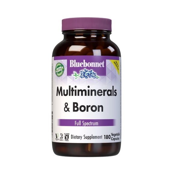 Bluebonnet Multiminerals & Boron with Iron, Full Spectrum, Bone Health*, 45 Days