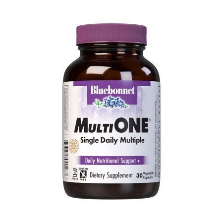 Bluebonnet Mult One (with Iron), Daily Support*, 30 Vegetable Capsules, 30 Servings