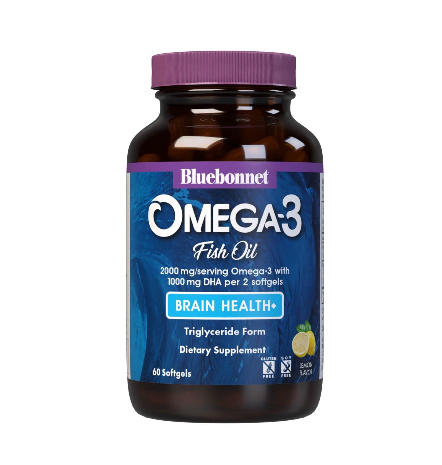 Bluebonnet Natural Omega-3 Brain Formula, 60ct