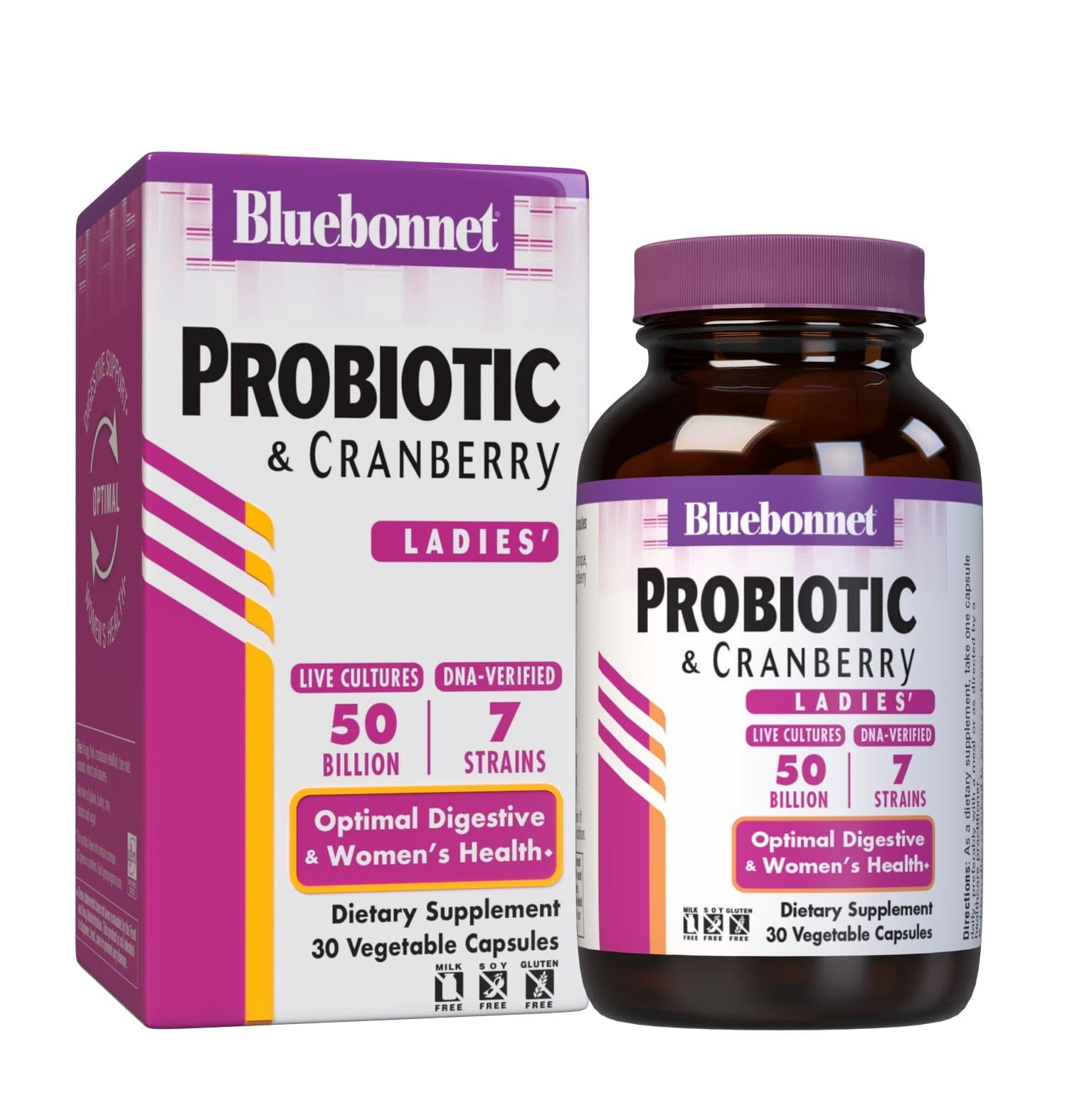 Bluebonnet Advanced Choice Ladies Single Daily Probiotic 50 Billion Cold Packaged, 30 Caps