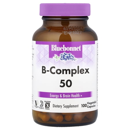 Bluebonnet Vitamin B Complex Full Spectrum B Vitamins - Energy Support* - 100 Days