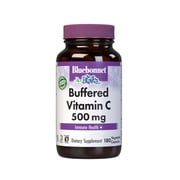 Bluebonnet Buffered Vitamin C 500mg with Calcium Ascorbate for Immune Health*, 180 Caps