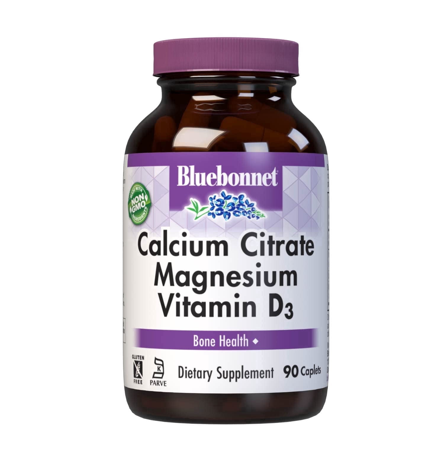 Bluebonnet Calcium Citrate Magnesium Plus Vitamin D3, Bone, Muscle & Relaxation, 90 Caps
