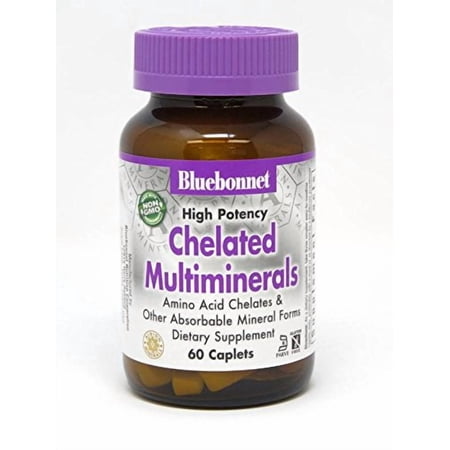 Bluebonnet High Potency Chelated Multiminerals, Albion Chelated Minerals, 60 Caps, 20 Days
