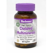 Bluebonnet High Potency Chelated Multiminerals, Albion Chelated Minerals, 60 Caps, 20 Days