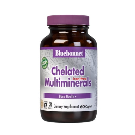 Bluebonnet High Potency Albion Chelated Multiminerals (Iron-Free), 60 Caps