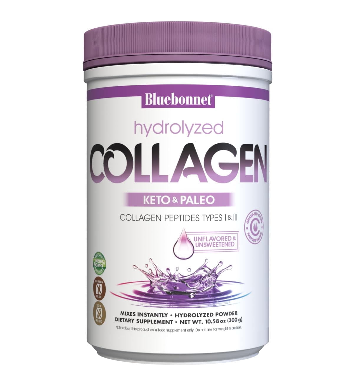 Bluebonnet Nutrition Collagen Powder for Hair, Skin, & Nails* - 25 Servings, Unflavored