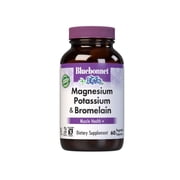 Bluebonnet Nutrition Magnesium Potassium Plus Bromelain Vegetarian Capsules, 60 Count