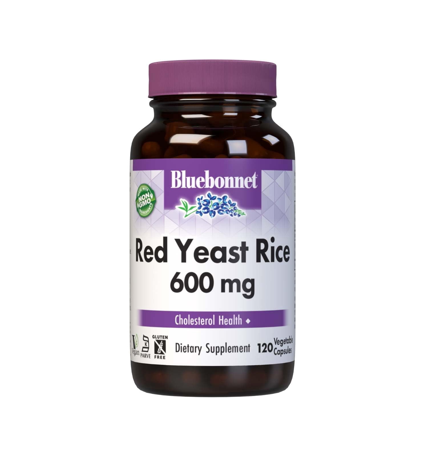 Bluebonnet Nutrition Red Yeast Rice 600mg, Heart Health*, 120 Vegetable Capsules, 120 Days