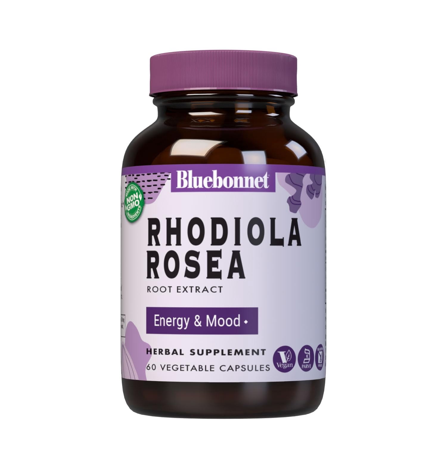 Bluebonnet Rhodiola Rosea Root Extract, Energy*, Mood*, 60 Vegetable Capsules, 60 Servings