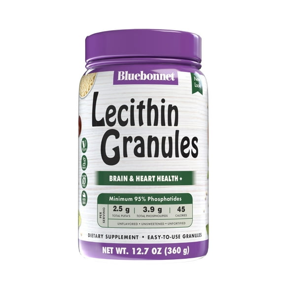Bluebonnet Lecithin Granules, Derived From Non-GMO Soy, No Sugar Added 12.7 Oz Unflavored