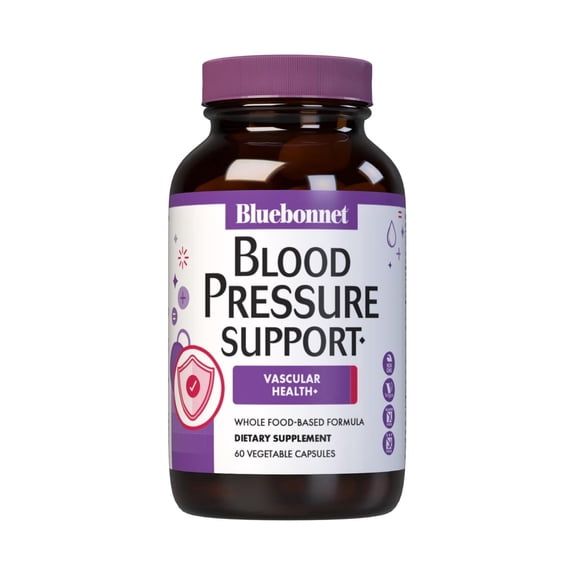 Bluebonnet Blood Pressure Support, Vascular Health*, 60 Vegetable Capsules, 30 Servings