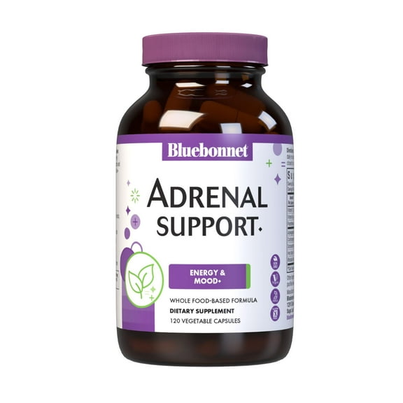 Bluebonnet Nutrition Adrenal Support, Energy & Mood*, 120 Vegetable Capsules, 60 Servings