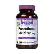 Bluebonnet Nutrition Pantothenic Acid 500mg Vegetable Capsules, 180 Count