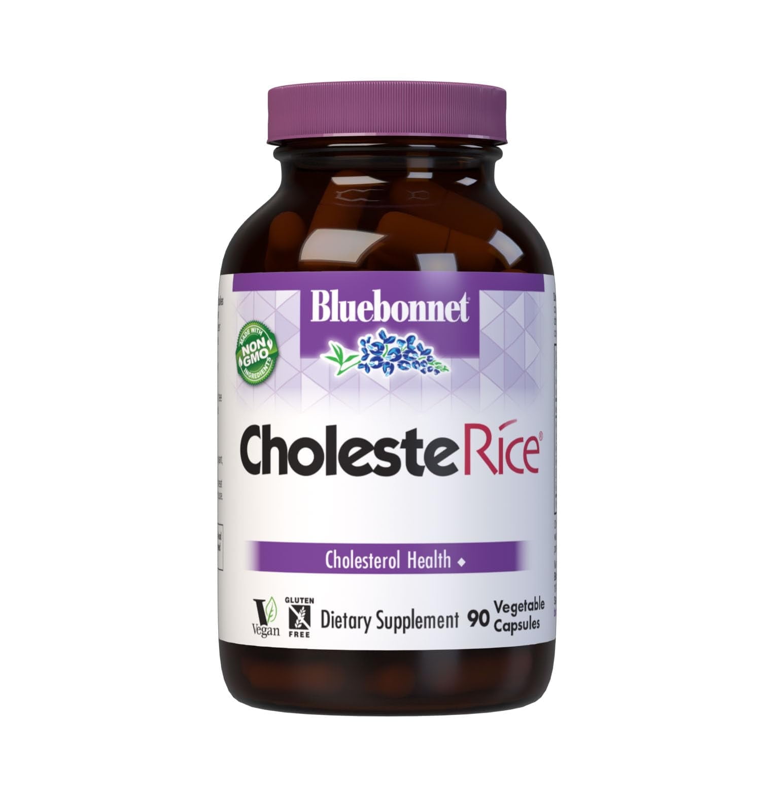 Bluebonnet CholesteRice, Red Yeast Rice Plant Sterols Pantethine CoQ10 Policosanol 90 Caps