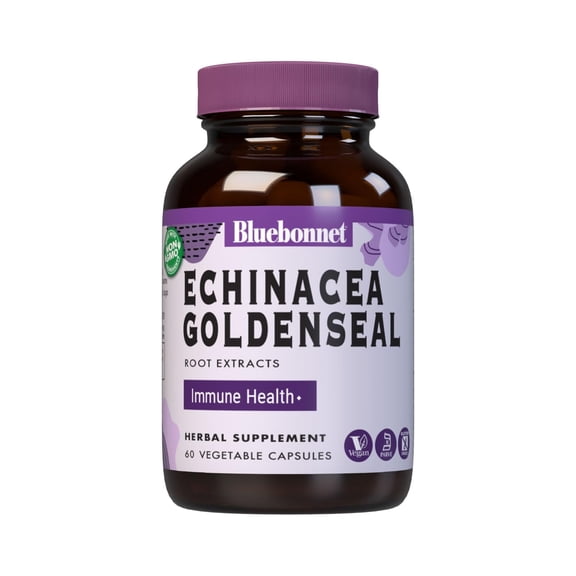 Bluebonnet Nutrition Echinacea Goldenseal Root Extract Supplement, 60 Count