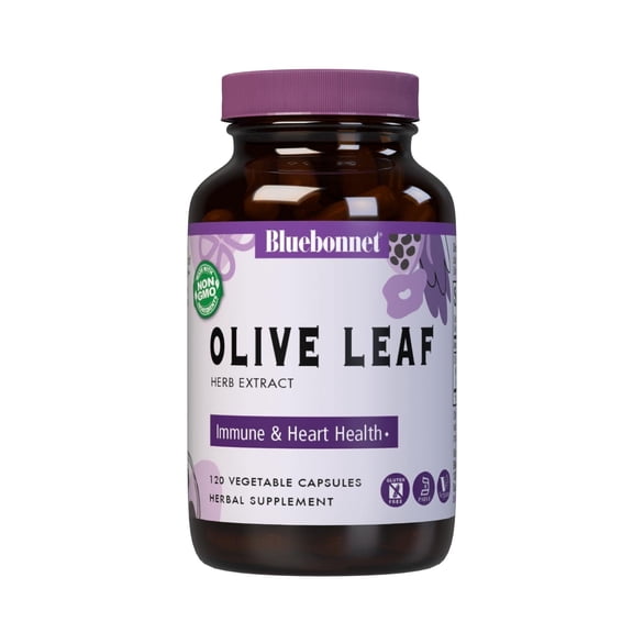 Bluebonnet Olive Leaf Herb Extract, Supports Immune Health*, Heart Health*, 120 Days