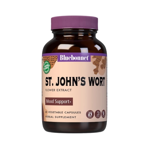 Bluebonnet Nutrition St. John's Wort Flower Extract Supplement, 60 Count
