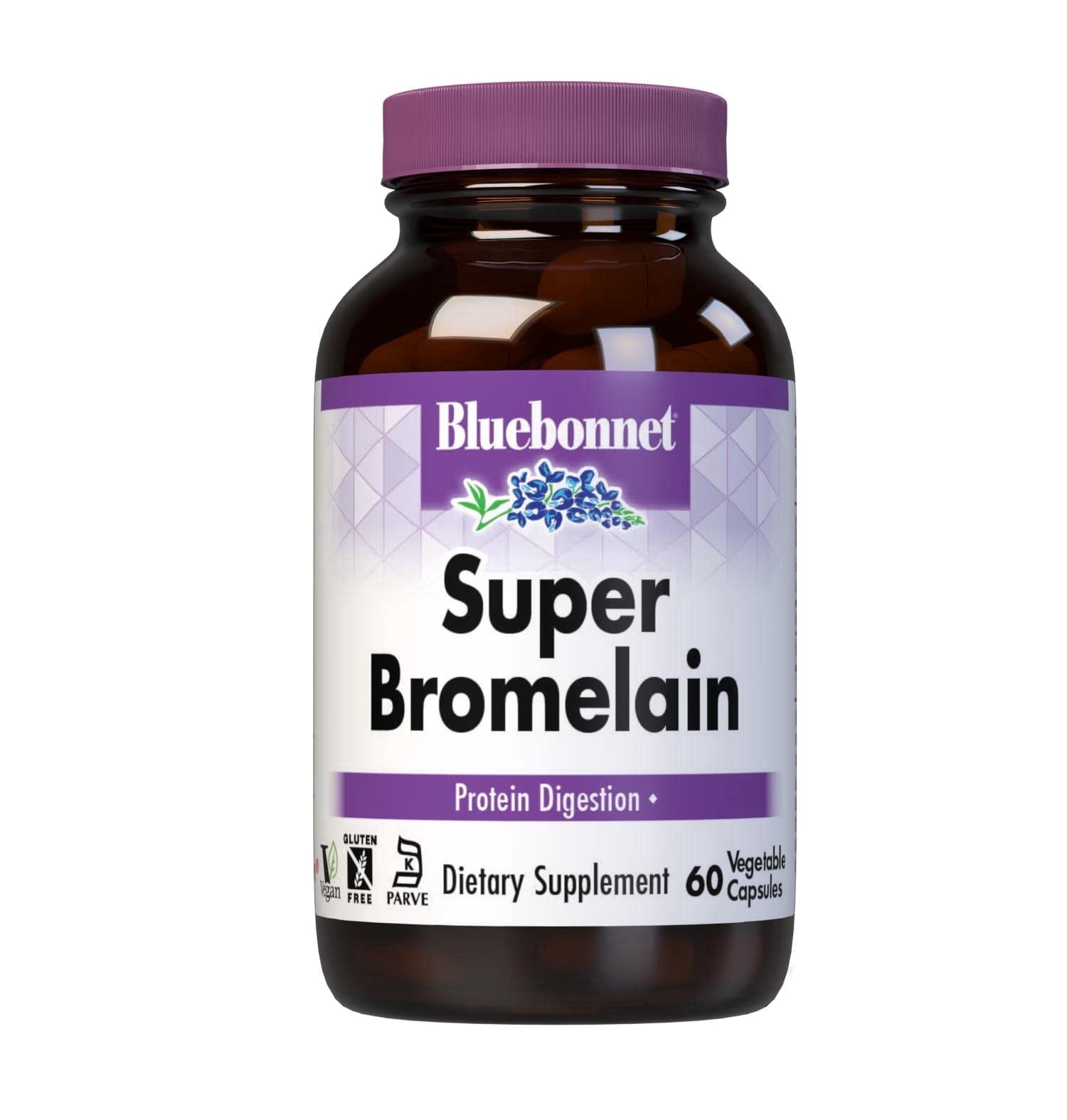 Bluebonnet Nutrition Super Bromelain - Protein Digestion*, Pineapple. 500mg, 60 Count