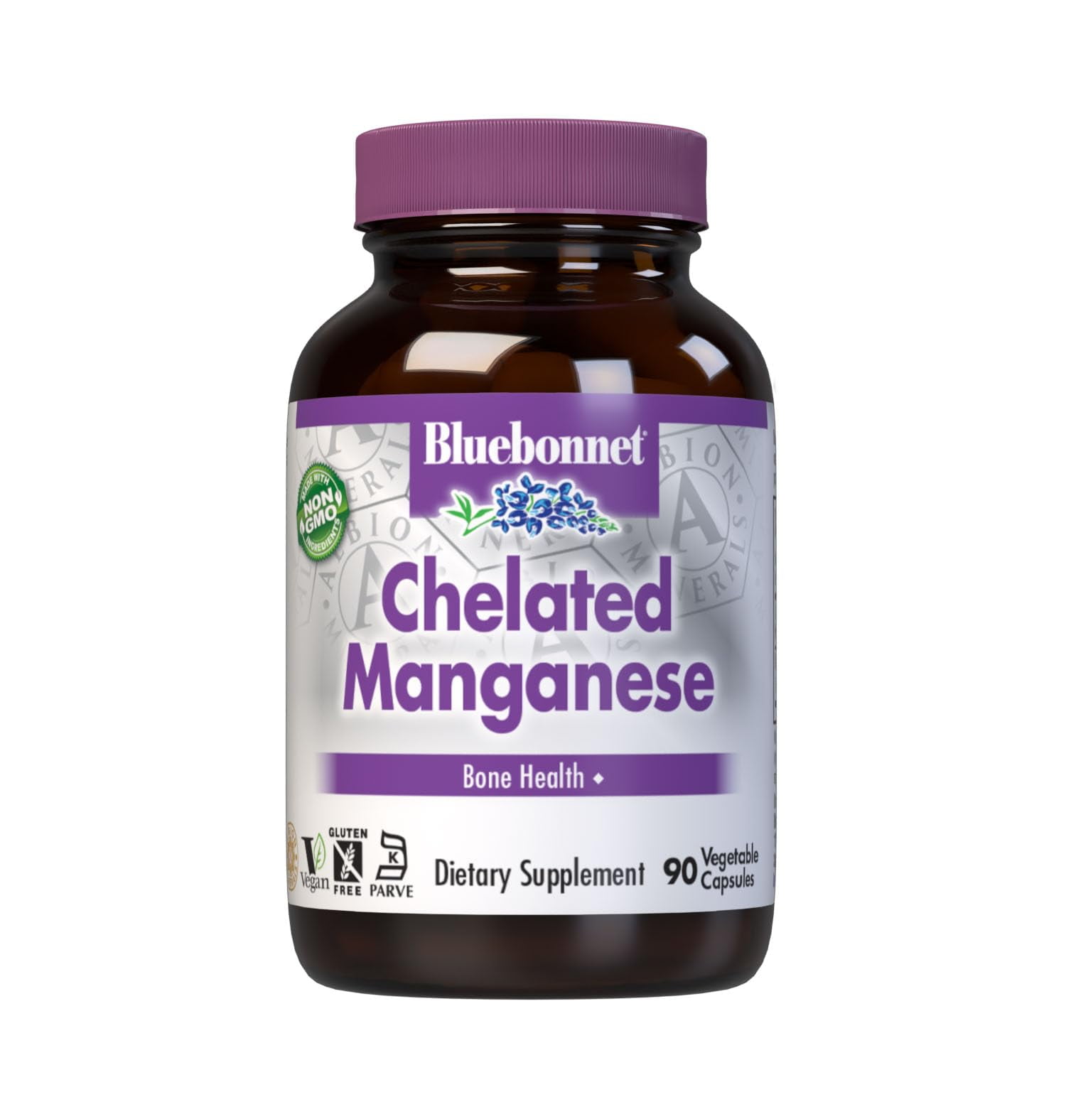 Bluebonnet Nutrition Albion Chelated Manganese, Amino Acid Chelate, 90 Count