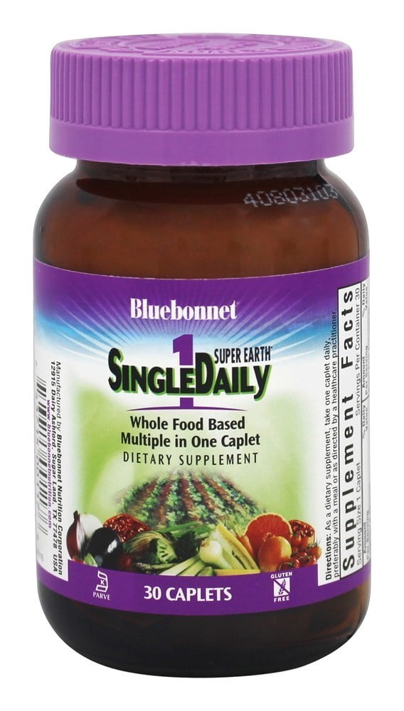 Bluebonnet Super Earth Single Daily Multinutrient Formula, With Iron ...