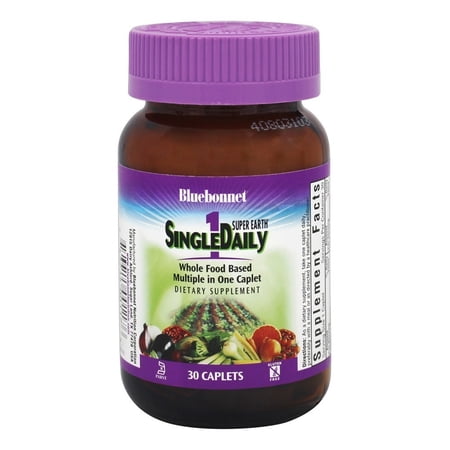 Bluebonnet Super Earth Single Daily Multinutrient Formula, With Iron, 30 Ct