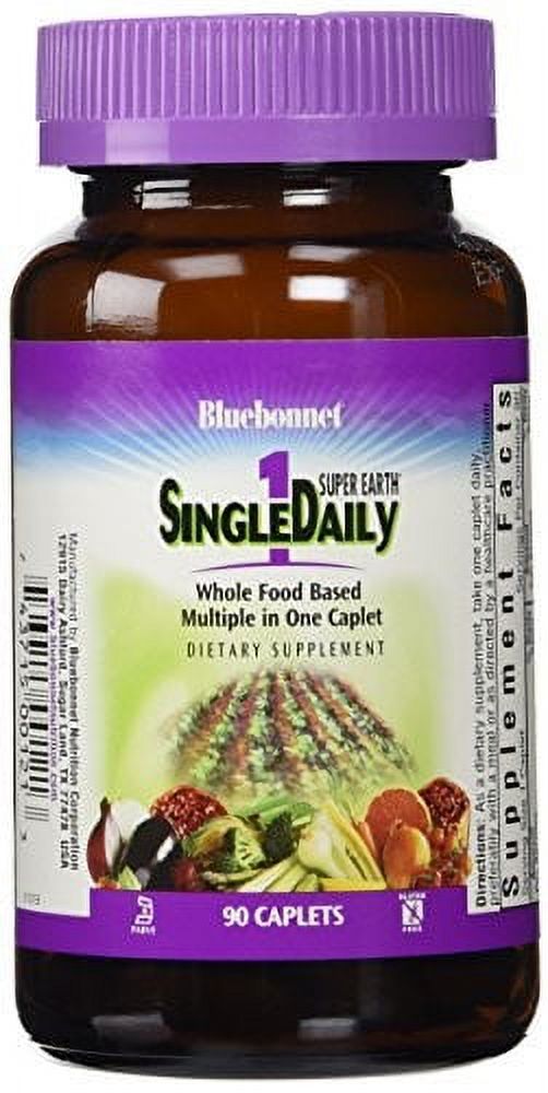 Bluebonnet Super Earth Single Daily Multinutrient Formula, With Iron, 90 Ct