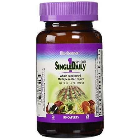 Bluebonnet Super Earth Single Daily Multinutrient Formula, With Iron, 90 Ct