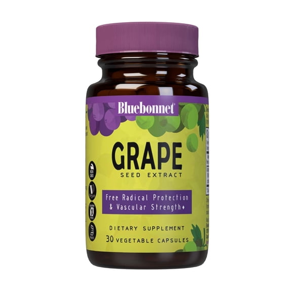 BlueBonnet Super Fruit Grape Seed Extract Supplement, 30 Count