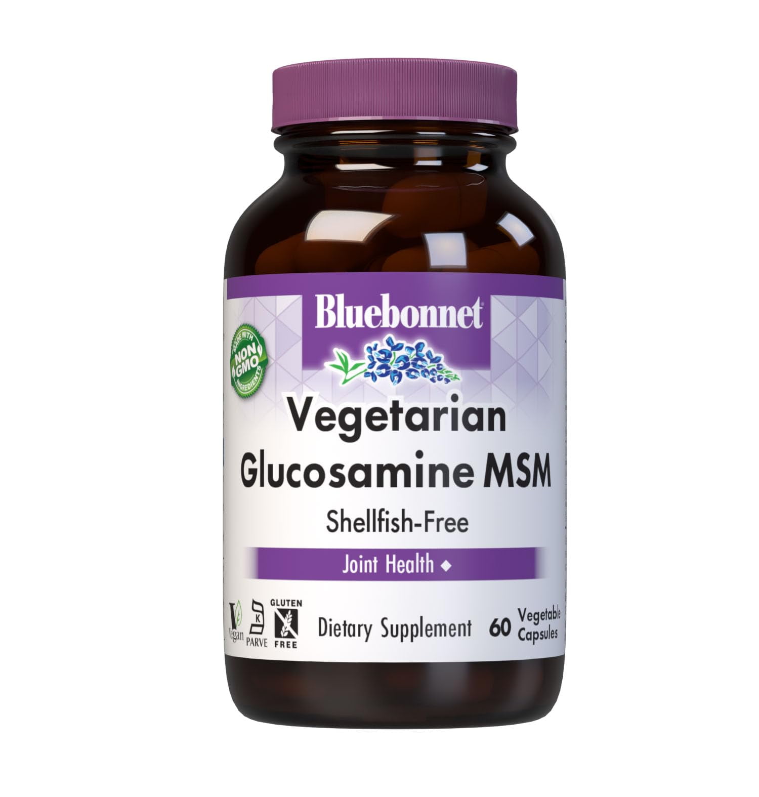 Bluebonnet Nutrition Vegetarian Glucosamine Plus MSM Supplement, 60 Count
