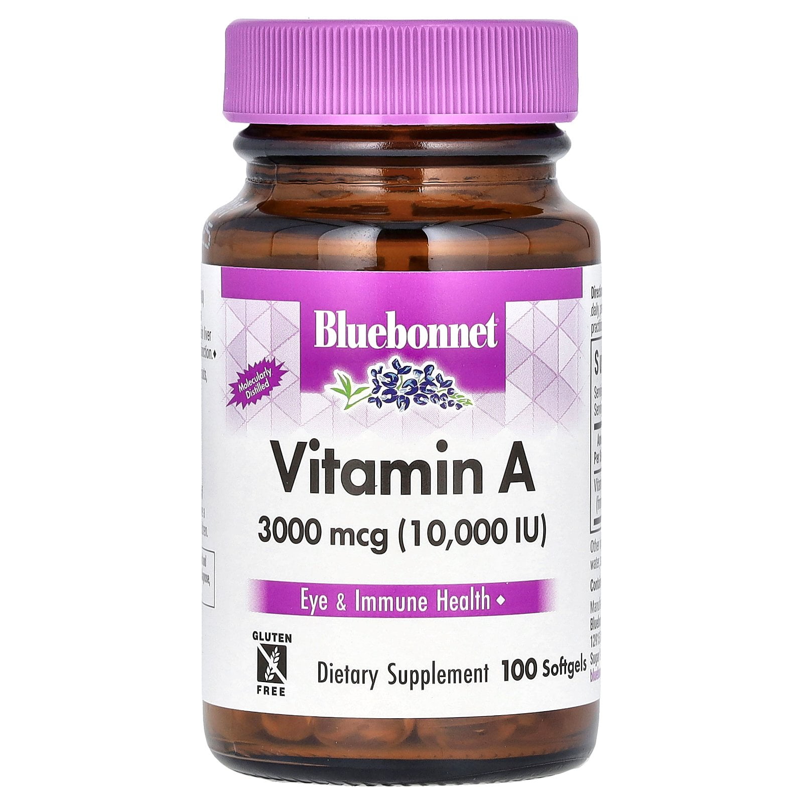 Bluebonnet Nutrition Vitamin A 10,000 Iu 100 Sgels