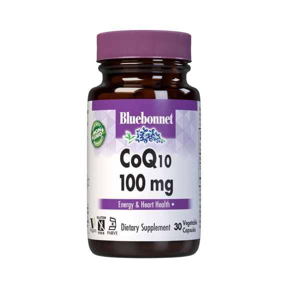 Bluebonnet Nutrition CoQ-10 Vegetarian Capsules, 100mg, 30 Count