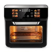 Bluebow 12QT Air Fryer Toaster Oven, 12-in-1 Multi-functional Color Touchscreen with Easy-view Windows, Less Oil Healthy Cooking for Home Kitchen Use