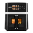 thumbnail image 1 of Bluebow 6QT Air Fryer, 8-in-1 Electric Hot Oven with Digital LED Touchscreen, Visible Window, 1500W, New, Black, 1 of 8